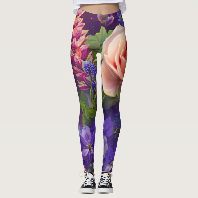 Floral Art  Leggings (Front)