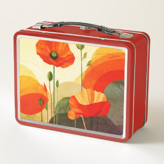 Floral Art Lunch Box – Colorful Poppy Design