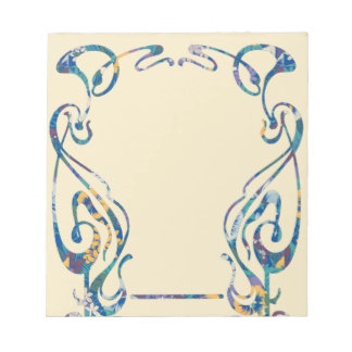 Floral art nouveau frame Notepad