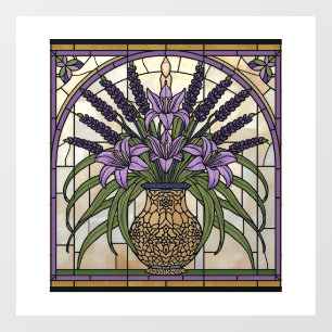 Floral Art Nouveau Stained Glass