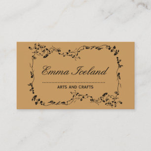 Floral art nouveau vintage style business card