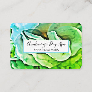 *~* Floral Art Painting ROSE QR  Log Flower   Business Card