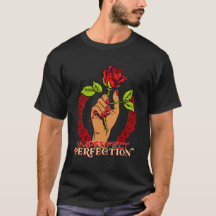 Floral Art Roses Melanated Queen Imperfect Perfect T-Shirt
