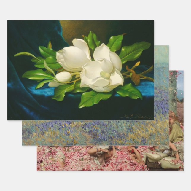 Floral Art Selection (Beautiful Flowers) Wrapping Paper Sheet (Set)
