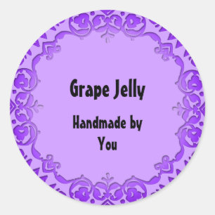 Floral Art Soap or Canning Labels Purple