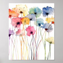 Floral Art Wall Decor Poster for Home & Office