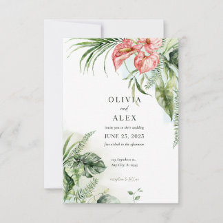 Floral Art Wedding Invitation