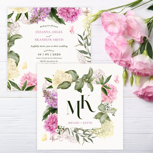 Floral art wedding invitation (Creator Uploaded)