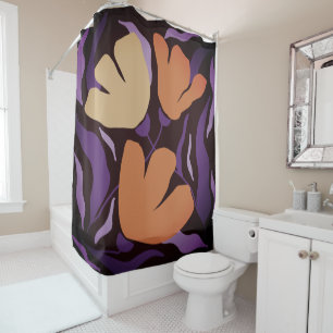 Floral Artistic Bold Abstract Shower Curtain