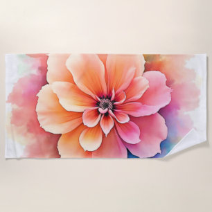 Floral Artistry Unveiled Design Beach Towel