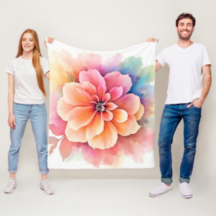 Floral Artistry Unveiled Design Fleece Blanket