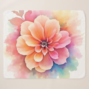 Floral Artistry Unveiled Design Sherpa Blanket
