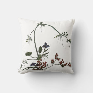 Floral Artwork Japanese Flower Cushion