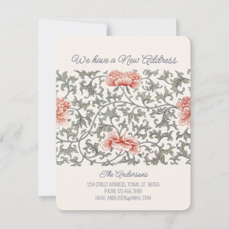  Floral Asian William Morris style CC1289 Moving Announcement