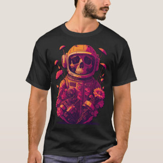 Floral Astronaut Skull T-Shirt