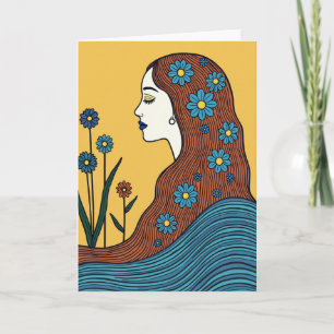 Floral Auburn Mothers Day Card