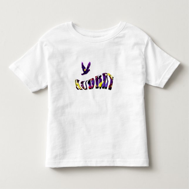 Floral Audrey Name With Dove, Toddler T-Shirt (Front)