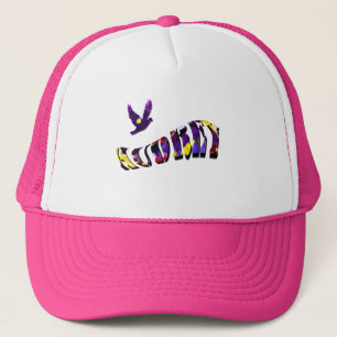 Floral Audrey Name With Dove, Trucker Hat