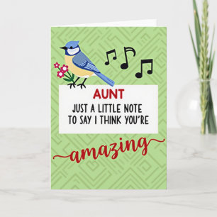 Floral Aunt Amazing Day Card