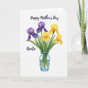 Floral Auntie Mothers Day Card