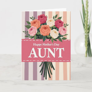 Floral Aunts Mothers Day Card