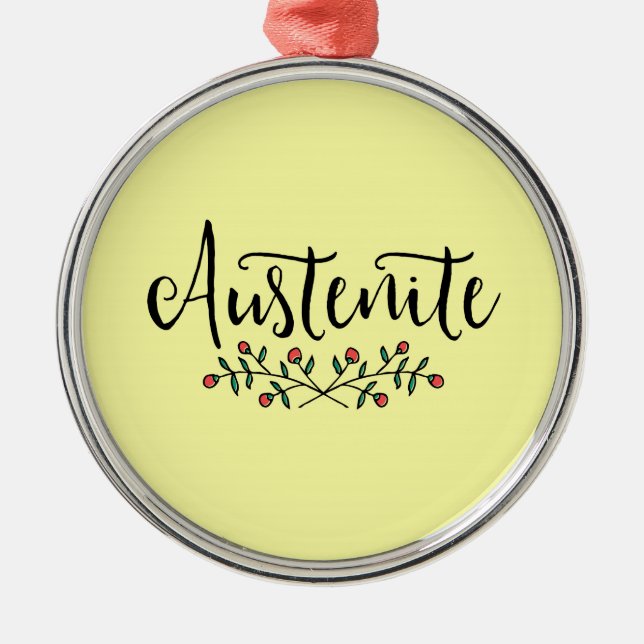 Floral Austenite Yellow Bookish Metal Tree Decoration (Front)