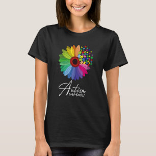 Floral Autism Awareness Daisy Flower For Men Women T-Shirt