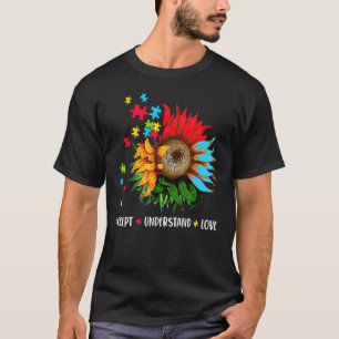 Floral Autism Awareness Daisy Flower For Mum Women T-Shirt