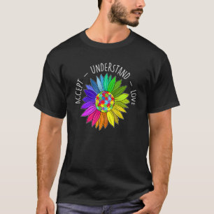 Floral Autism Awareness Daisy Flower For Women T-Shirt