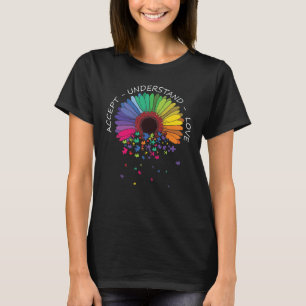 Floral Autism Awareness Flower For Mum T-Shirt
