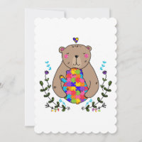 floral autistic mama bear