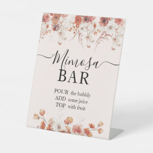 Floral Autumn Bridal Shower Mimosa Bar Sign