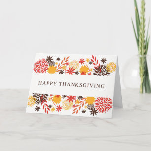 Floral Autumn Colours   Thanksgiving Cards