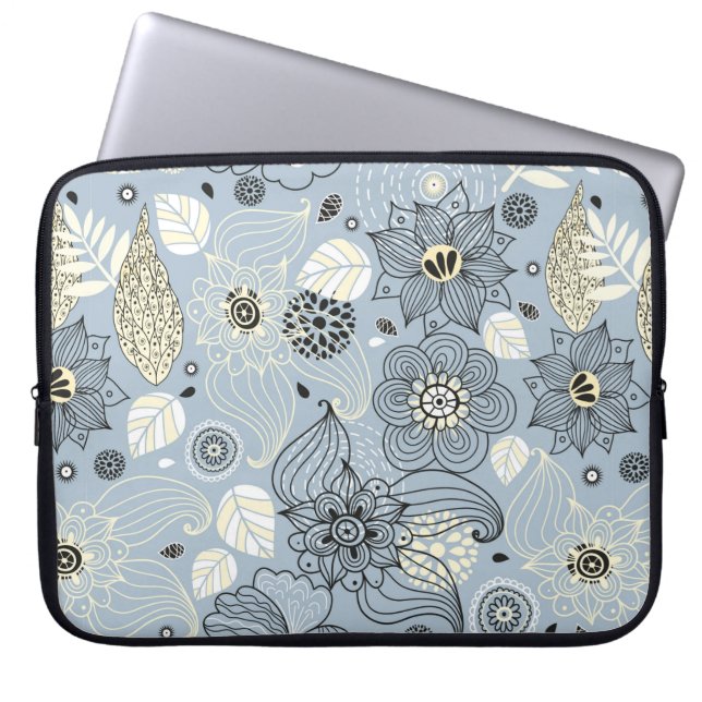 Floral autumn design laptop sleeve (Front)