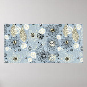 Floral autumn design poster