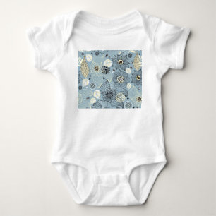 Floral Autumn: Elegant Seasonal Design Baby Bodysuit