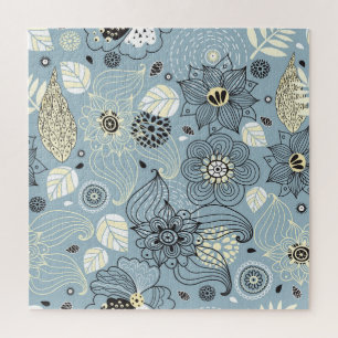 Floral Autumn: Elegant Seasonal Design Jigsaw Puzzle