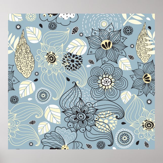 Floral Autumn: Elegant Seasonal Design Poster (Front)