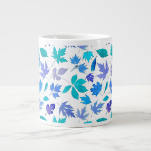 Floral Autumn Leaf Pattern Design-36566 Large Coffee Mug