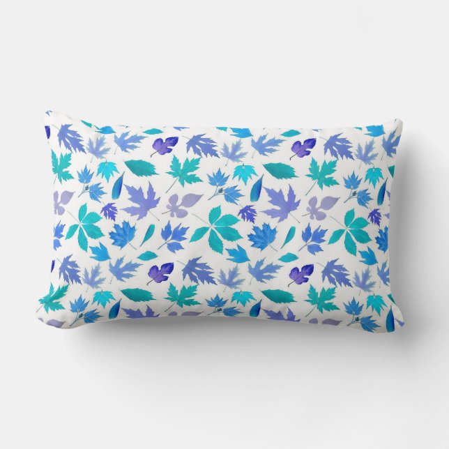 Floral Autumn Leaf Pattern Design-36566 Lumbar Cushion (Front)