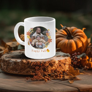 Floral autumn wreath photo Coffee Mug