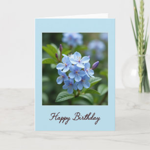 Floral Azure Blooms Birthday Card