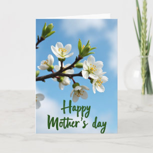 Floral Azure Mothers Day Card