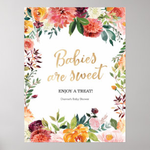 Floral Babies are Sweet Baby shower sign