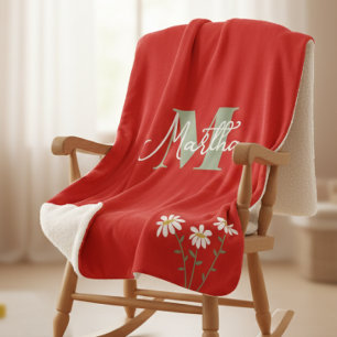 Floral baby blanket