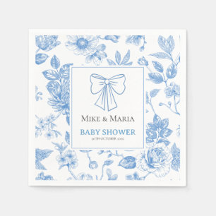 Floral baby boy baby shower Paper Napkin