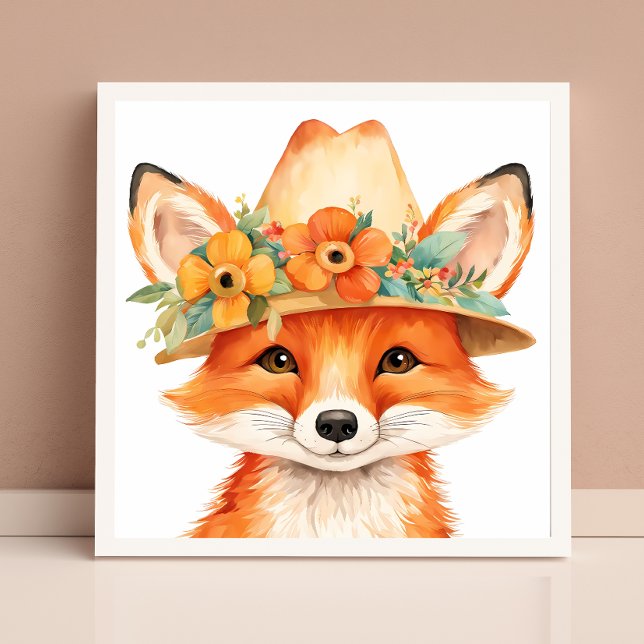  Floral Baby Fox Nursery Wall Art (Creator Uploaded)