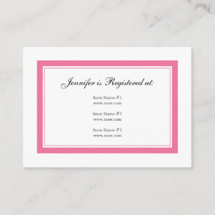Floral Baby Girl Registry Card - Cotton Candy Pink