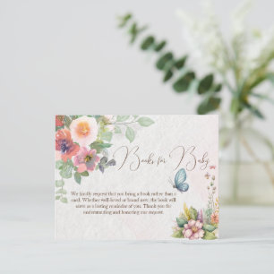 Floral Baby Girl Shower Enclosure Postcard