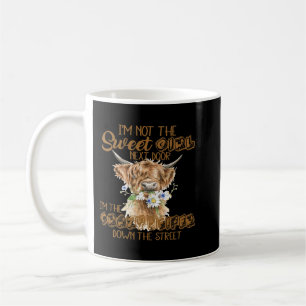 Floral Baby Highland Cow Bandanna Not Today Heifer Coffee Mug
